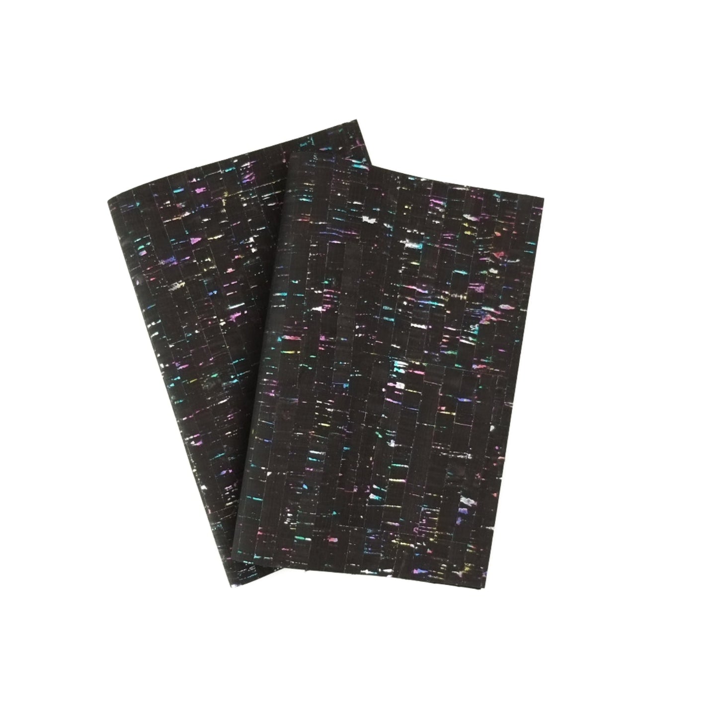 Korkleder in Schwarz mit Bunt