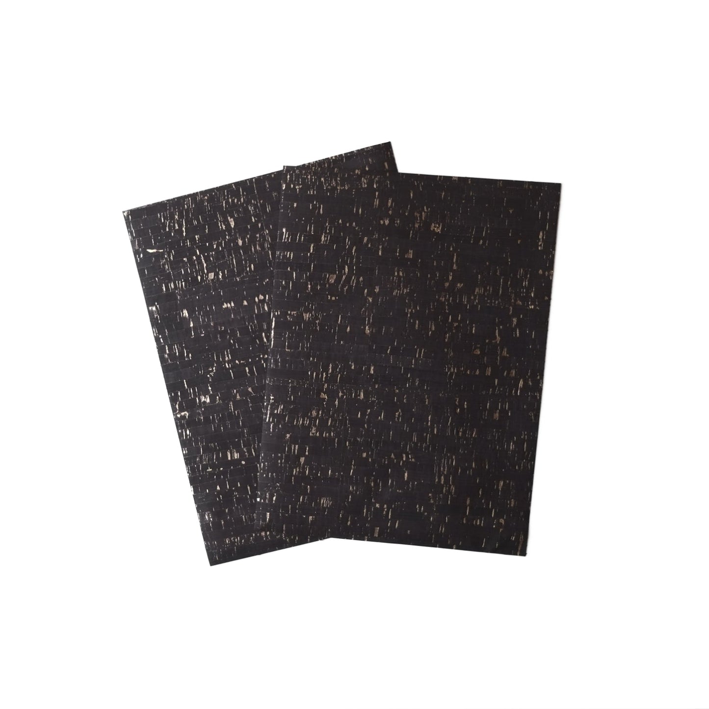 Korkleder in Schwarz Gold